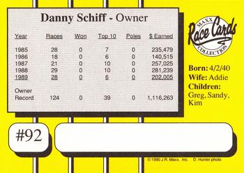 1990 Maxx #92 Danny Schiff Back