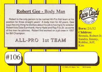 1990 Maxx #106 Robert Gee Back