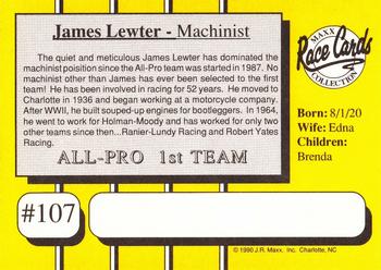 1990 Maxx #107 James Lewter Back