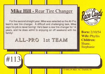 1990 Maxx #113 Mike Hill Back