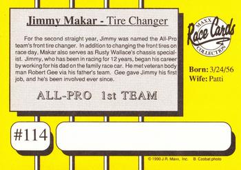 1990 Maxx #114 Jimmy Makar Back