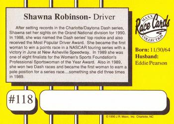 1990 Maxx #118 Shawna Robinson Back