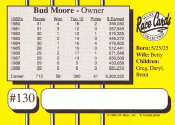 1990 Maxx #130 Bud Moore Back