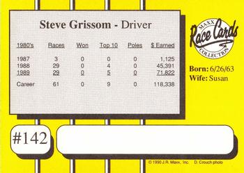 1990 Maxx #142 Steve Grissom Back