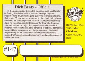 1990 Maxx #147 Dick Beaty Back