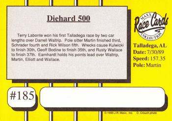 1990 Maxx #185 Darrell Waltrip / Terry Labonte / Mark Martin / Dale Jarrett Cars Back