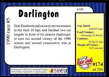 1991 Maxx #174 1990 Race #5-Darlington Back