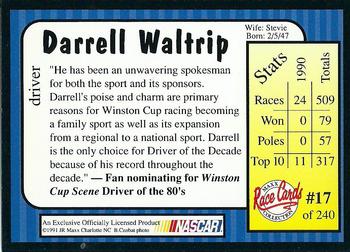 1991 Maxx #17 Darrell Waltrip Back
