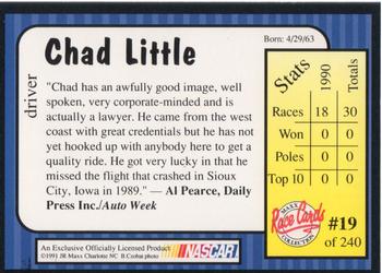 1991 Maxx #19 Chad Little Back