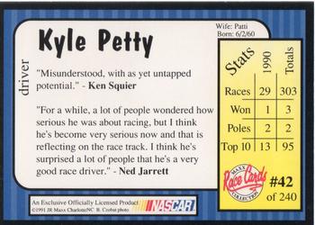 1991 Maxx #42 Kyle Petty Back