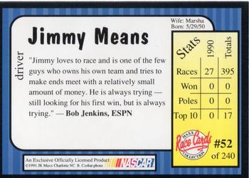 1991 Maxx #52 Jimmy Means Back