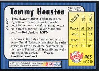 1991 Maxx #65 Tommy Houston Back