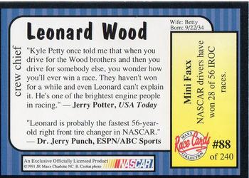 1991 Maxx #88 Leonard Wood Back