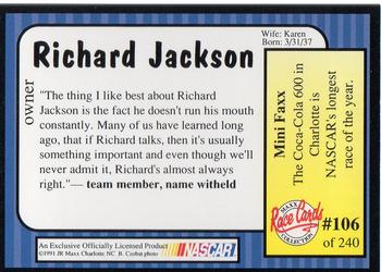 1991 Maxx #106 Richard Jackson Back