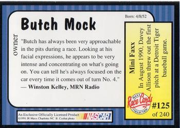 1991 Maxx #125 Butch Mock Back