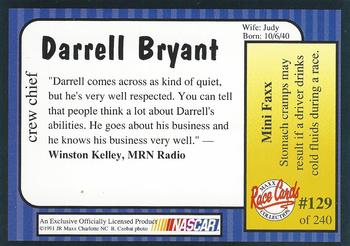 1991 Maxx #129 Darrell Bryant Back