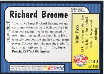 1991 Maxx #144 Richard Broome Back