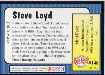 1991 Maxx #148 Steve Loyd Back