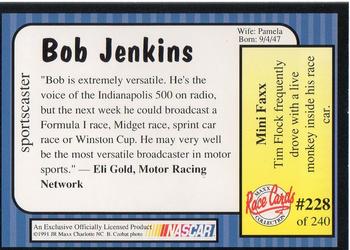 1991 Maxx #228 Bob Jenkins Back