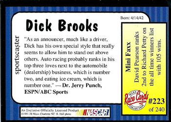 1991 Maxx #223 Dick Brooks Back