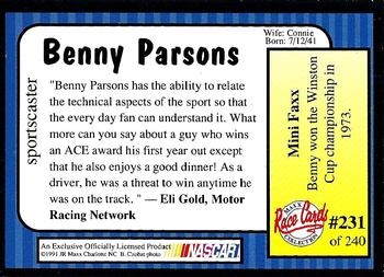 1991 Maxx #231 Benny Parsons Back