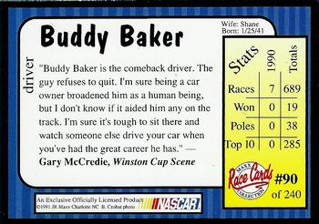 1991 Maxx #90 Buddy Baker Back