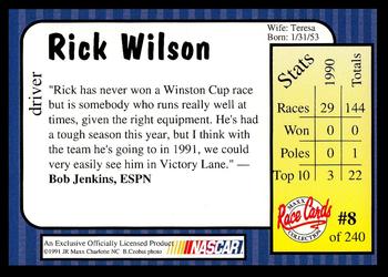 1991 Maxx Update #8 Rick Wilson Back