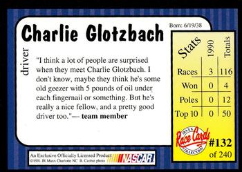1991 Maxx Update #132 Charlie Glotzbach Back