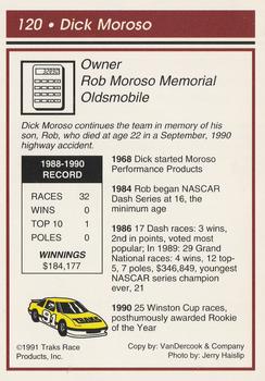 1991 Traks #120 Dick Moroso Back