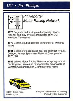 1991 Traks #131 Jim Phillips Back