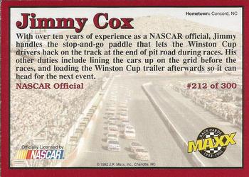 1992 Maxx (Red) #212 Jimmy Cox Back