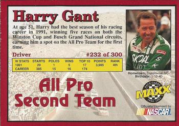 1992 Maxx (Red) #232 Harry Gant Back