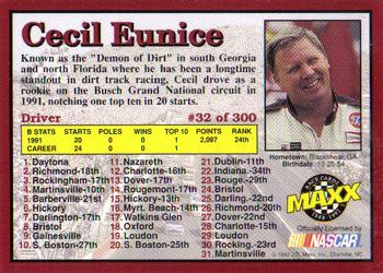 1992 Maxx (Red) #32 Cecil Eunice Back