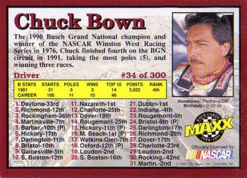 1992 Maxx (Red) #34 Chuck Bown Back