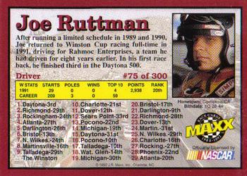 1992 Maxx (Red) #75 Joe Ruttman Back