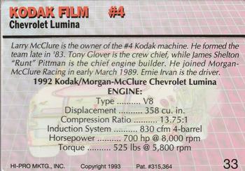 1993 Action Packed #33 Kodak Film #4 Back