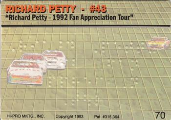 1993 Action Packed #70 Richard Petty Back