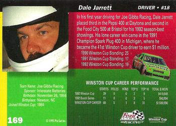 1993 Finish Line #169 Dale Jarrett Back