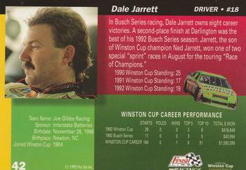 1993 Finish Line #42 Dale Jarrett Back