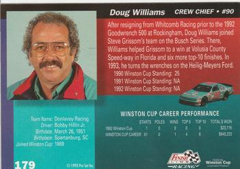 1993 Finish Line #179 Doug Williams Back