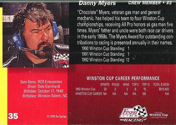 1993 Finish Line #35 Danny Myers Back