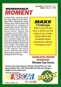 1993 Maxx #131 Davey Allison Crash Back