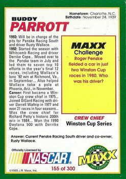 1993 Maxx #155 Buddy Parrott Back