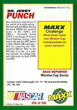 1993 Maxx #208 Jerry Punch Back
