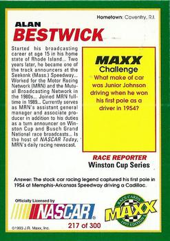 1993 Maxx #217 Allen Bestwick Back