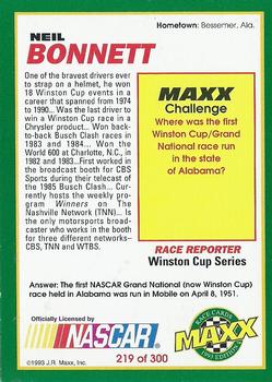 1993 Maxx #219 Neil Bonnett Back