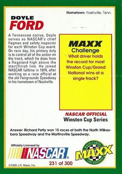1993 Maxx #231 Doyle Ford Back