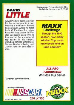 1993 Maxx #248 David Little Back