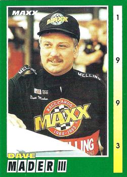 1993 Maxx #65 Dave Mader Front