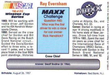1993 Maxx Premier Plus #158 Ray Evernham Back
